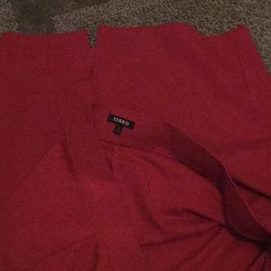 Torrid Red Bodycon Skirt